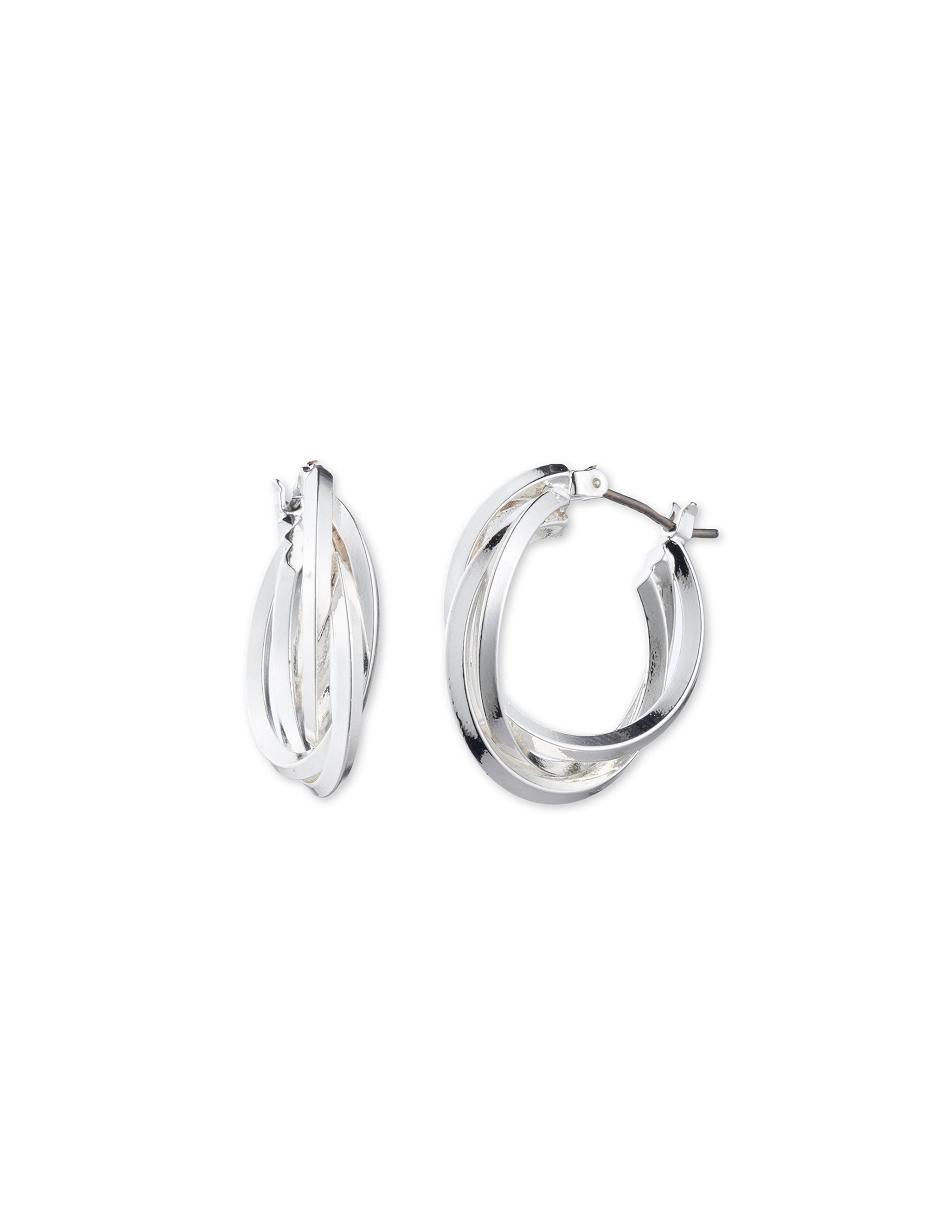 Boucles d'oreilles percées Anne Klein Silver-Tone Multi Hoop   | BRZ-8127200